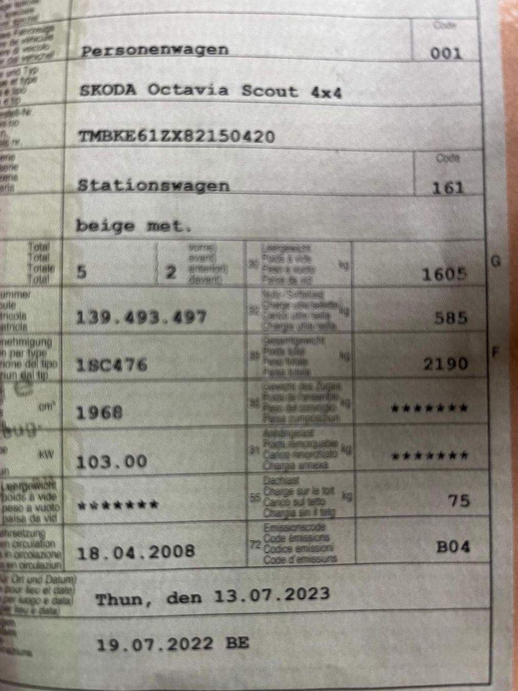 Skoda Automobili: Skoda Octavia Scout 4x4 – Usato da Meiringen venduto da Adi92mei 7