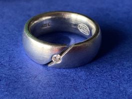 Silberring FOSSIL mit Steinli (55/17.5)