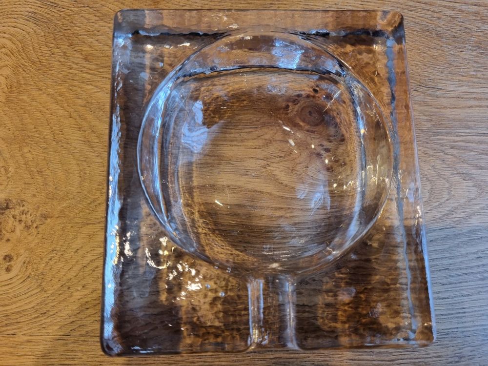 3x Aschenbecher aus Glas klassisch