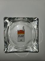 Vintage FLINT Glas-Aschenbecher Werbeaschenbecher