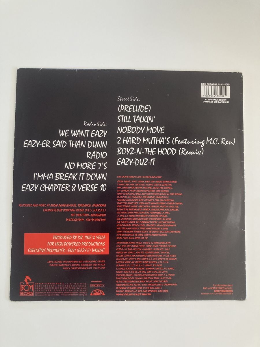 Dischi in vinile: Eazy-E - Eazy Duz It - LP OG EU Press – Usato da Mörschwil venduto da Appenzell2 1