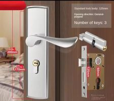 Serrure de sécurité  porte intérieure de maison,  avec clés