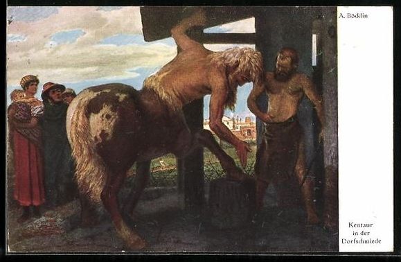 Ansichtskarten: Arnold Böcklin: Kentaur lässt sich bei – Gebraucht aus Berlin von bartko-reher