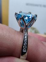 Bague argent avec diamant de moissanite de 3 ct certifié GRA