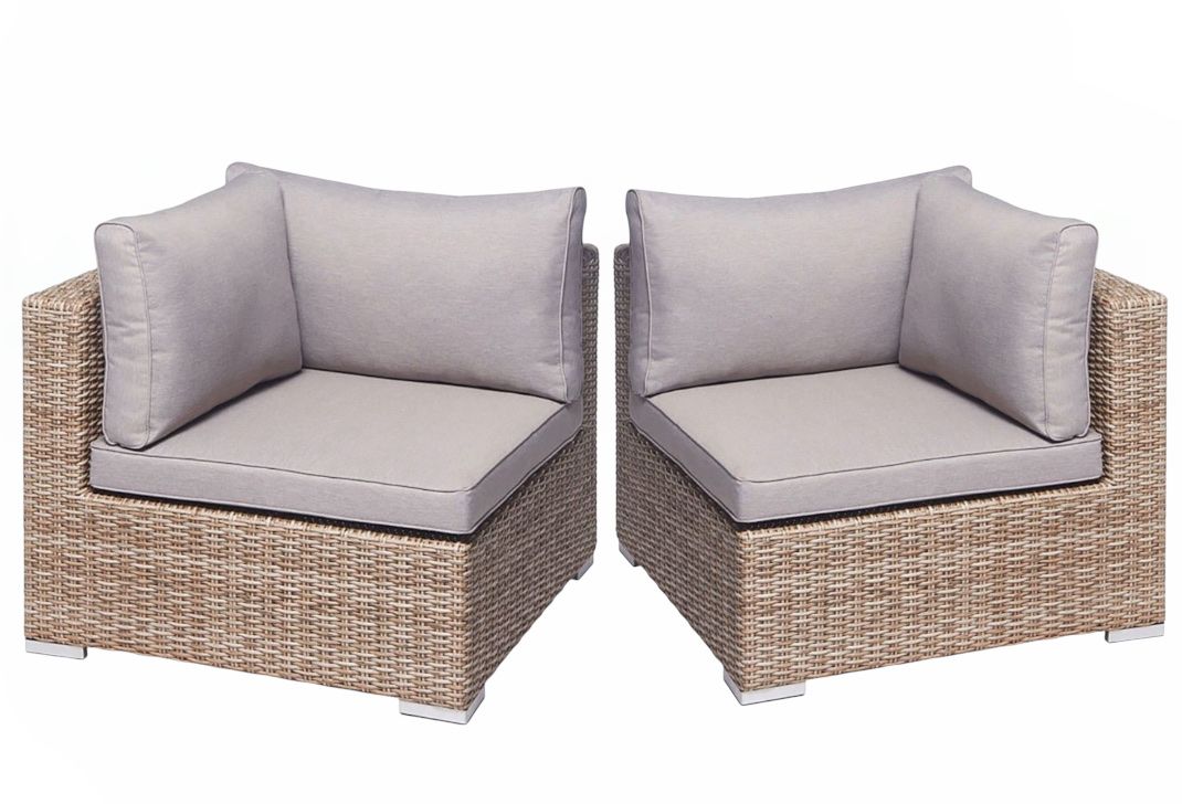 Divani: 2 Polyrattan Eckmodule - Lounge Gartenmöbel Sofa – Nuovo e nell'imballaggio originale da Zürich venduto da Luca-g79