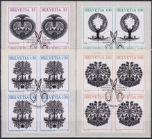 2007, Nr.1250A-1253A Viererblöcke mit Ersttags-Stempel.