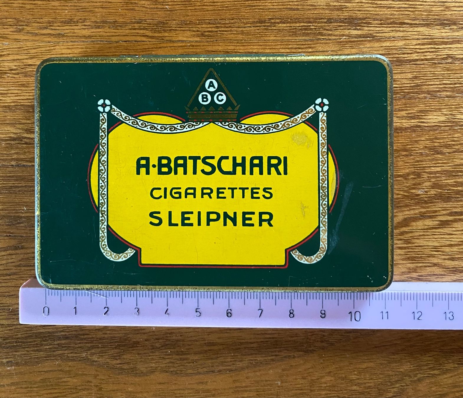Barattoli: Alte Zigaretten Metall Dose A. Batschari Sleipner – Usato da Rosshäusern venduto da Reb_87sr 6