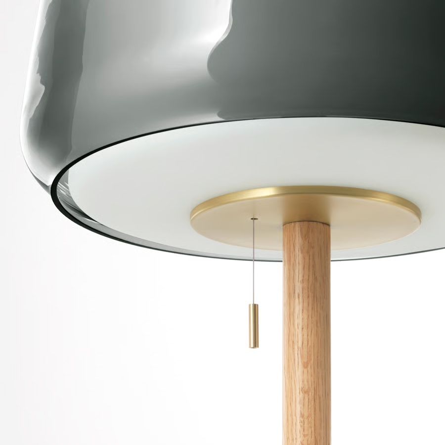 Ikea Lampade: EVEDAL Standleuchte, Marmor/grau, Eiche, Marmor und Glas – Usato da Zürich venduto da Argos_90 2