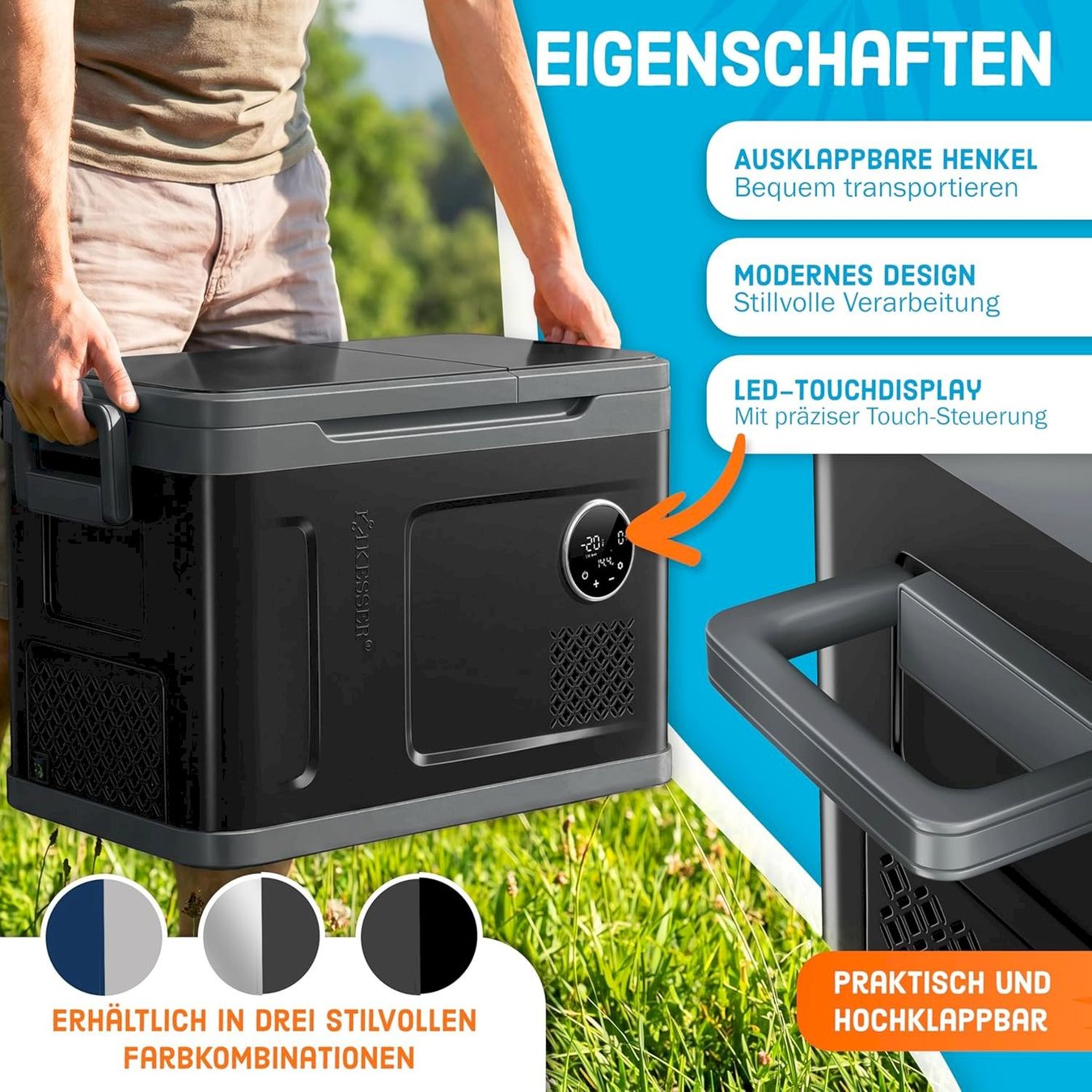 Cucinare, Mangiare & Bere: KESSER Kompressor Kühlbox 49L schwarz – Nuovo e nell'imballaggio originale da Bottighofen venduto da zaap 2