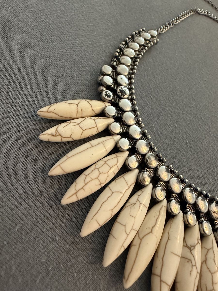Zara Catenine: Statement Halskette Ethno Ibiza Boho Silberelementen – Nuovo (secondo la descrizione) da Schaan venduto da Annatina24 1
