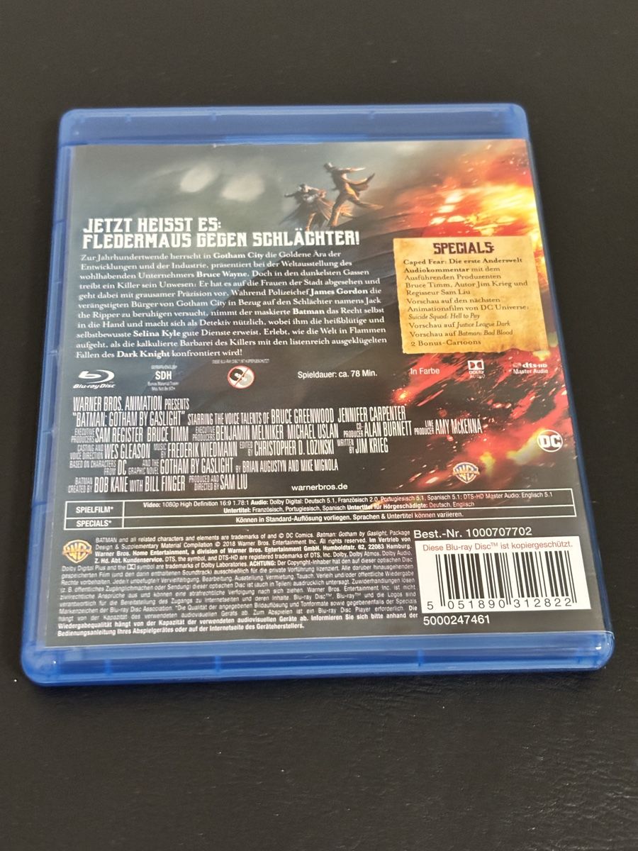 Tous les DVDs: Batman Gotham by Gaslight Blu-ray Animated – D'occasion à Luzern par Armastra 1