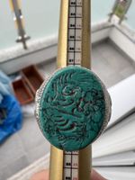 Anello afghano di argento con turchese