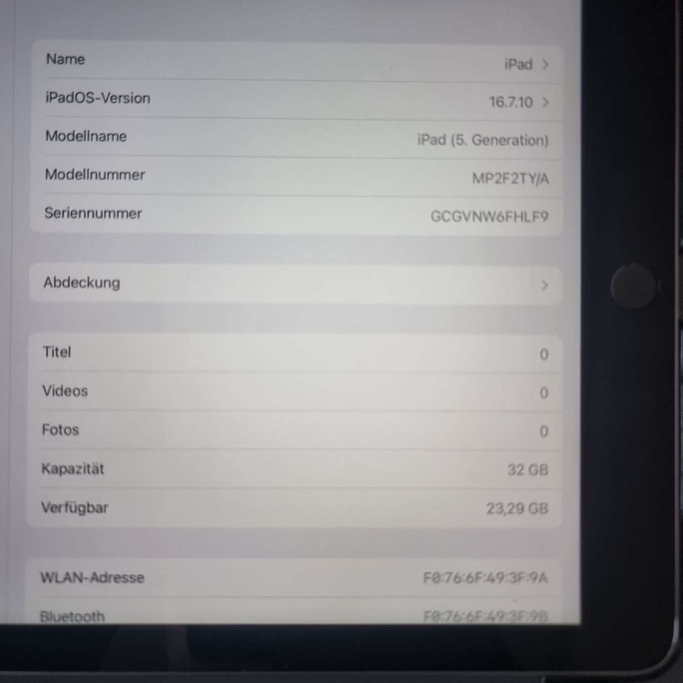Tablet PC: I Pad 5. Generation – Gebraucht aus Aesch BL von Alain98 7