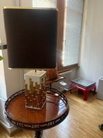 Superbe lampe de table sculpturale en céramique émaillée –