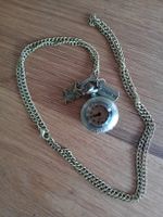 Taschenuhr  mit Anhänger "DRINK ME" Bronze Optik