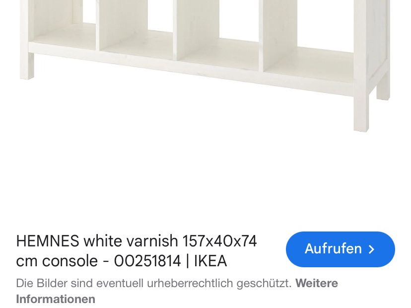 Scaffali: Ikea hemnes  Konsole – Usato da Cham venduto da Mira10 2