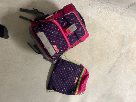 Schultasche Step by Step lila pink Schmetterlinge.+Turnbe...