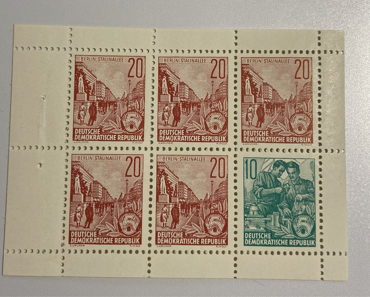 Tutti i francobolli: DDR 1957 feuille de timbre combinaison spéciale – Nuovo (secondo la descrizione) da Collex venduto da RCXGJ