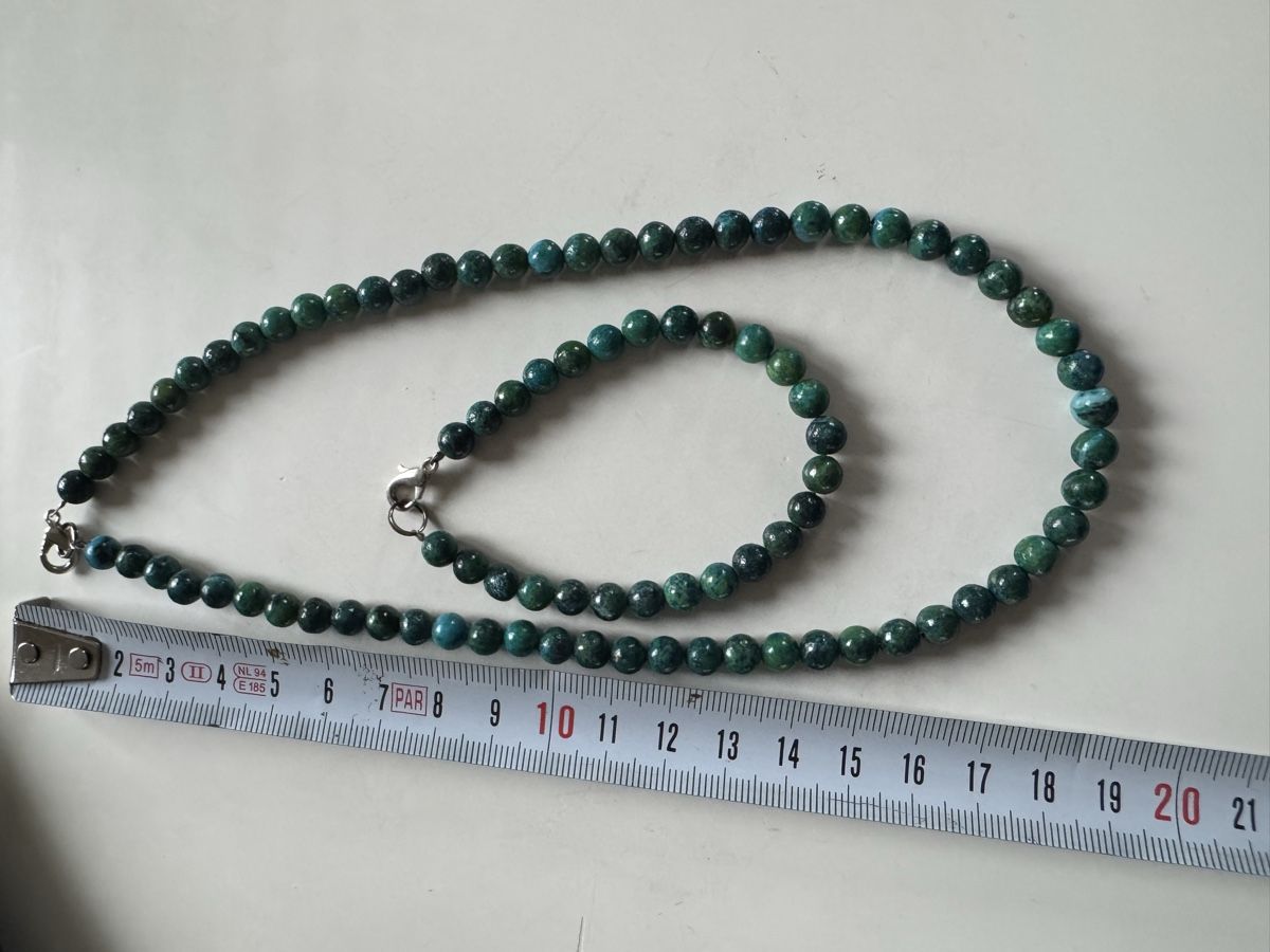 Altri gioielli: Parure élégante: Collier et bracelet en pierre verte – Usato da Romont / BE venduto da kotao 1
