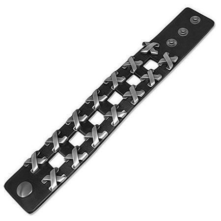 Bracciali & Braccialetti: Lederarmband Steampunk Crosses – Nuovo (secondo la descrizione) da Schwanden GL venduto da UHRKNALL 1
