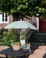 ungebrauchter Sonnenschirm House Doctor grünweiss 