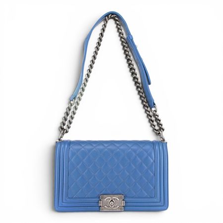 Chanel Medium Boy blau RHW