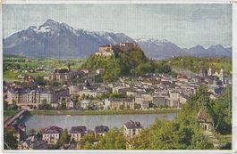Salzburg  gegen  den  Untersberg