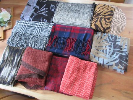 10 Schals/Scarf/Red×Navy/White×Black and more/set!!