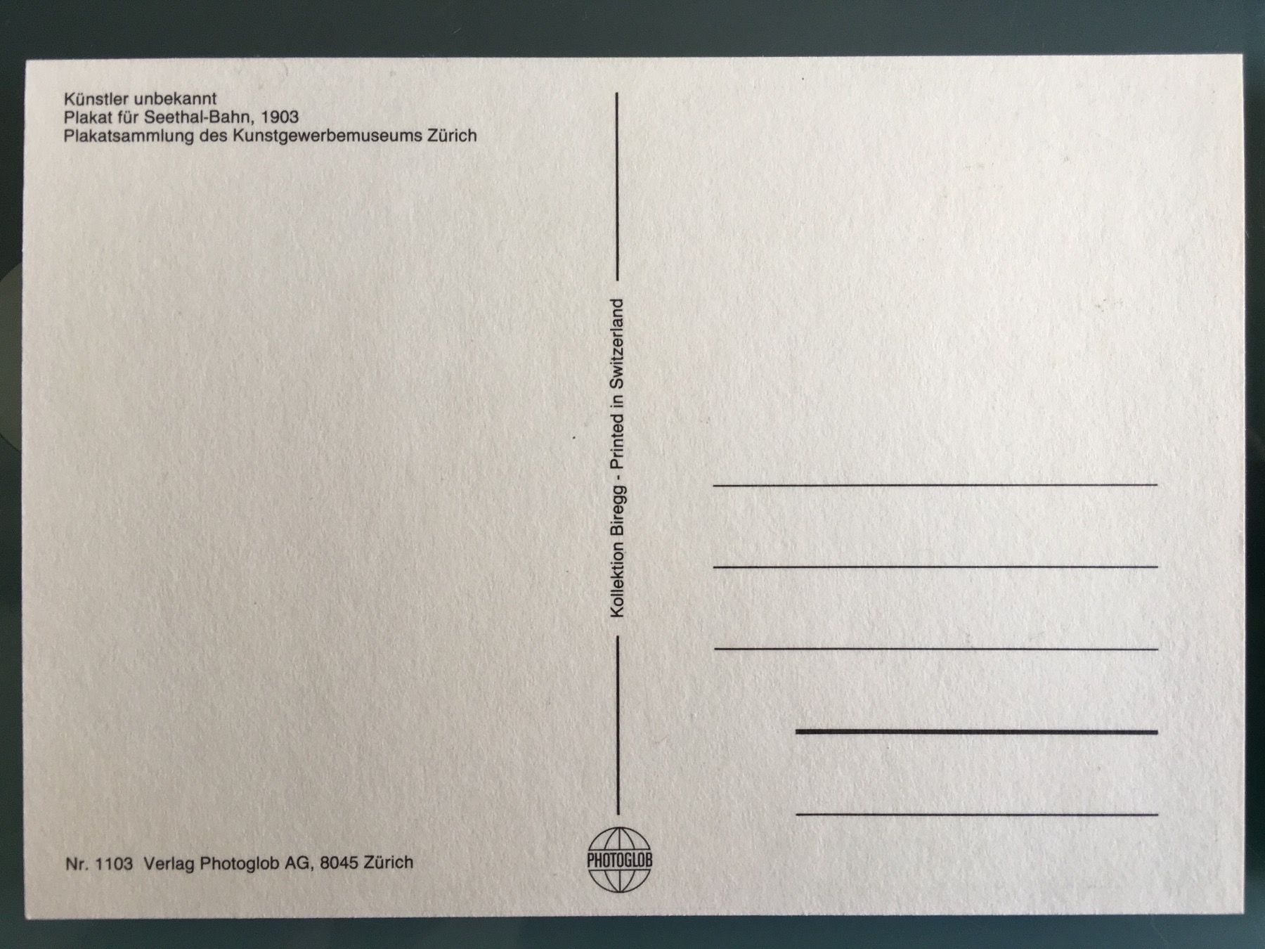 Cartoline postali: 2 Stück Ansichtskarten NEU Seetalbahn Plakate 1898 und 1903 – Nuovo (secondo la descrizione) da holziken venduto da Weston 5