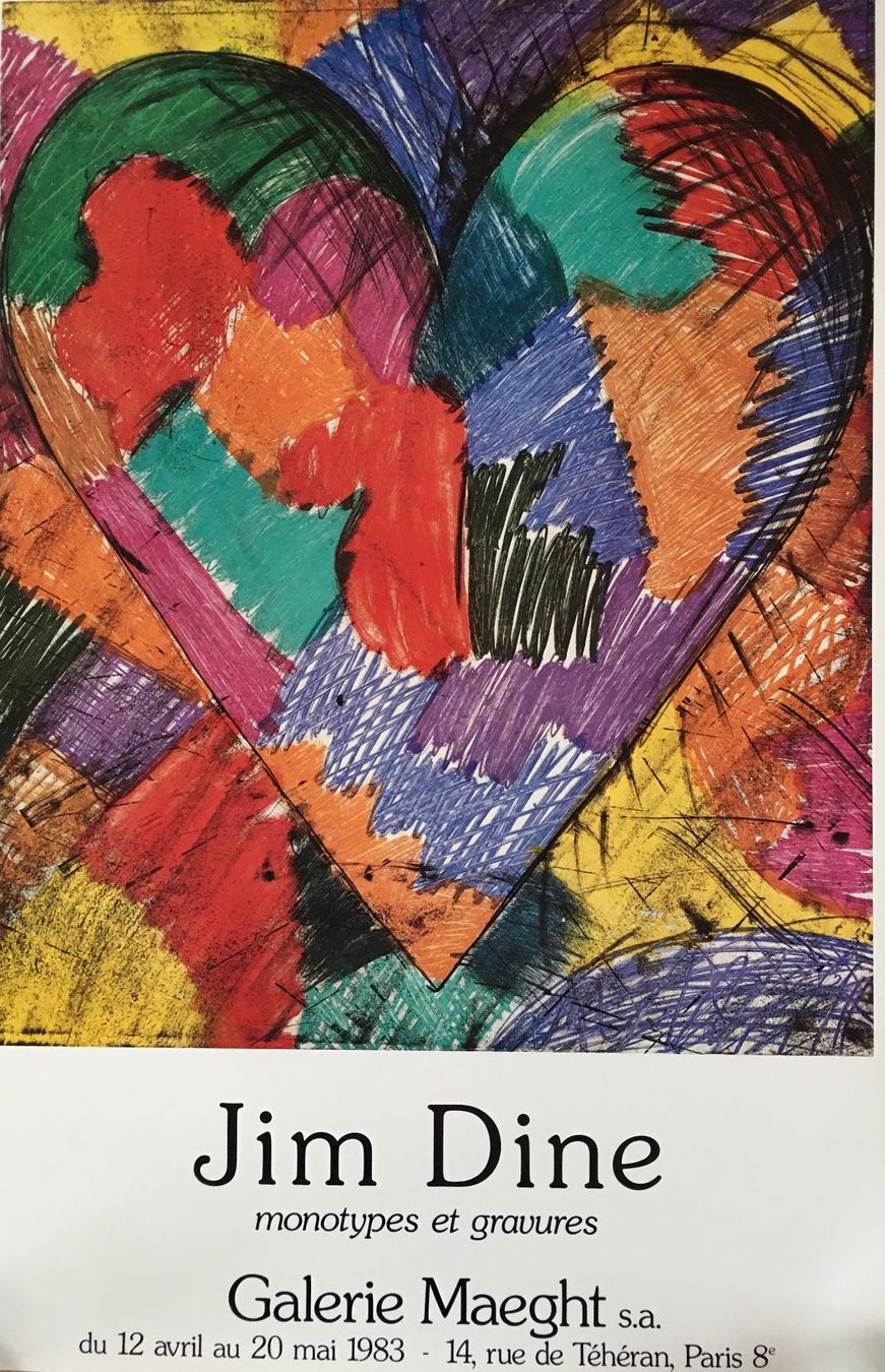 Grafica & Litografie: Jim Dine    "Heart"      Farboffsetlithographie – Usato da Nennigkofen venduto da waltraub