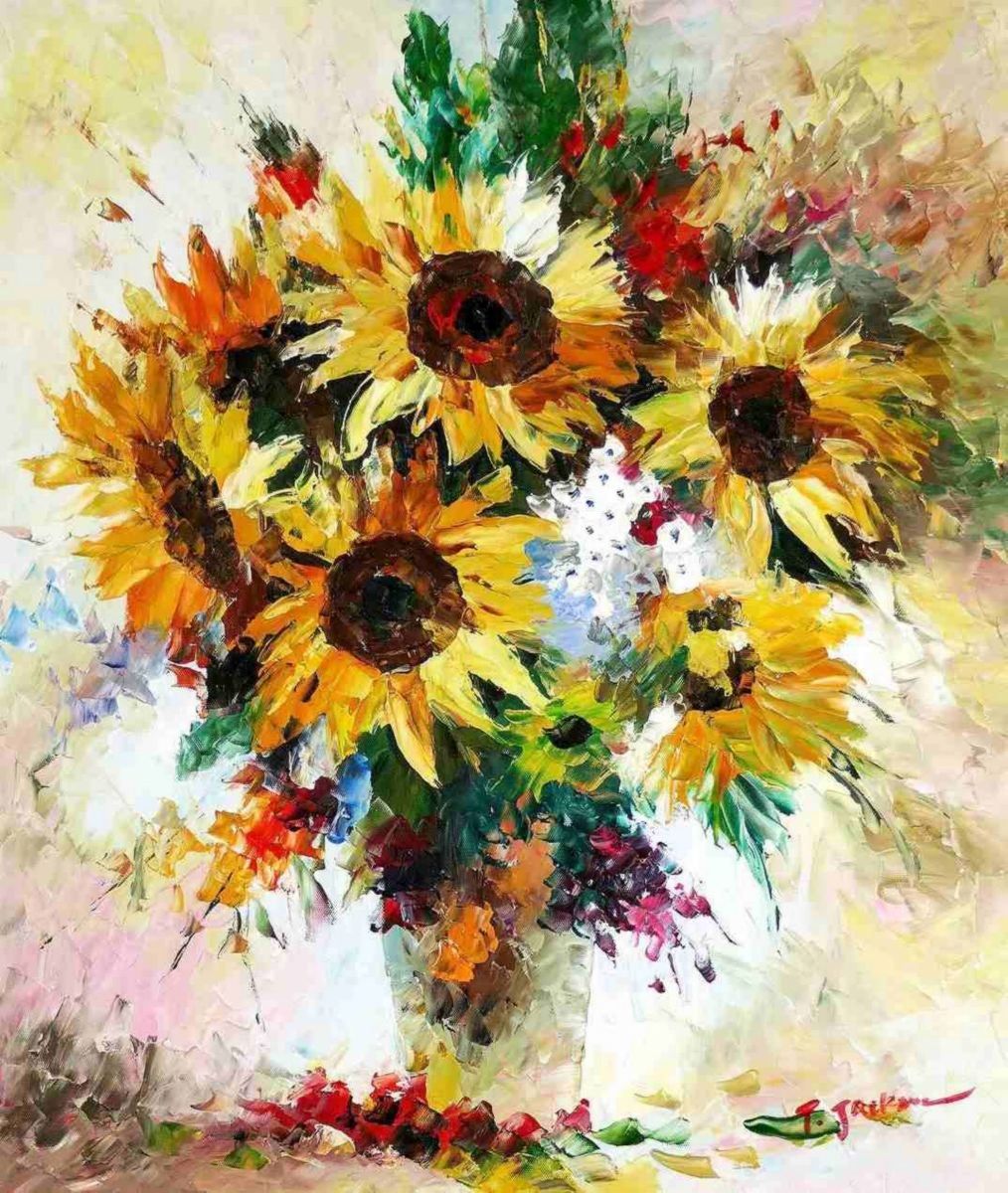 Riproduzioni & Creazioni: Abstract - The colorful flower vase – Nuovo (secondo la descrizione) da Larnaca venduto da KunstDepot24