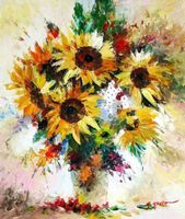 Abstract - The colorful flower vase