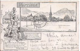 MOTIERS, carte Oscar Huguenin