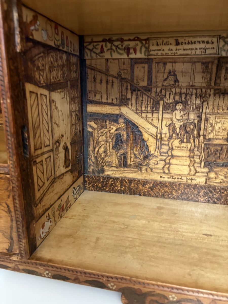Credenze: Rare meuble ancien pyrograver – Usato da petit lancy venduto da FerreiraLuis 8