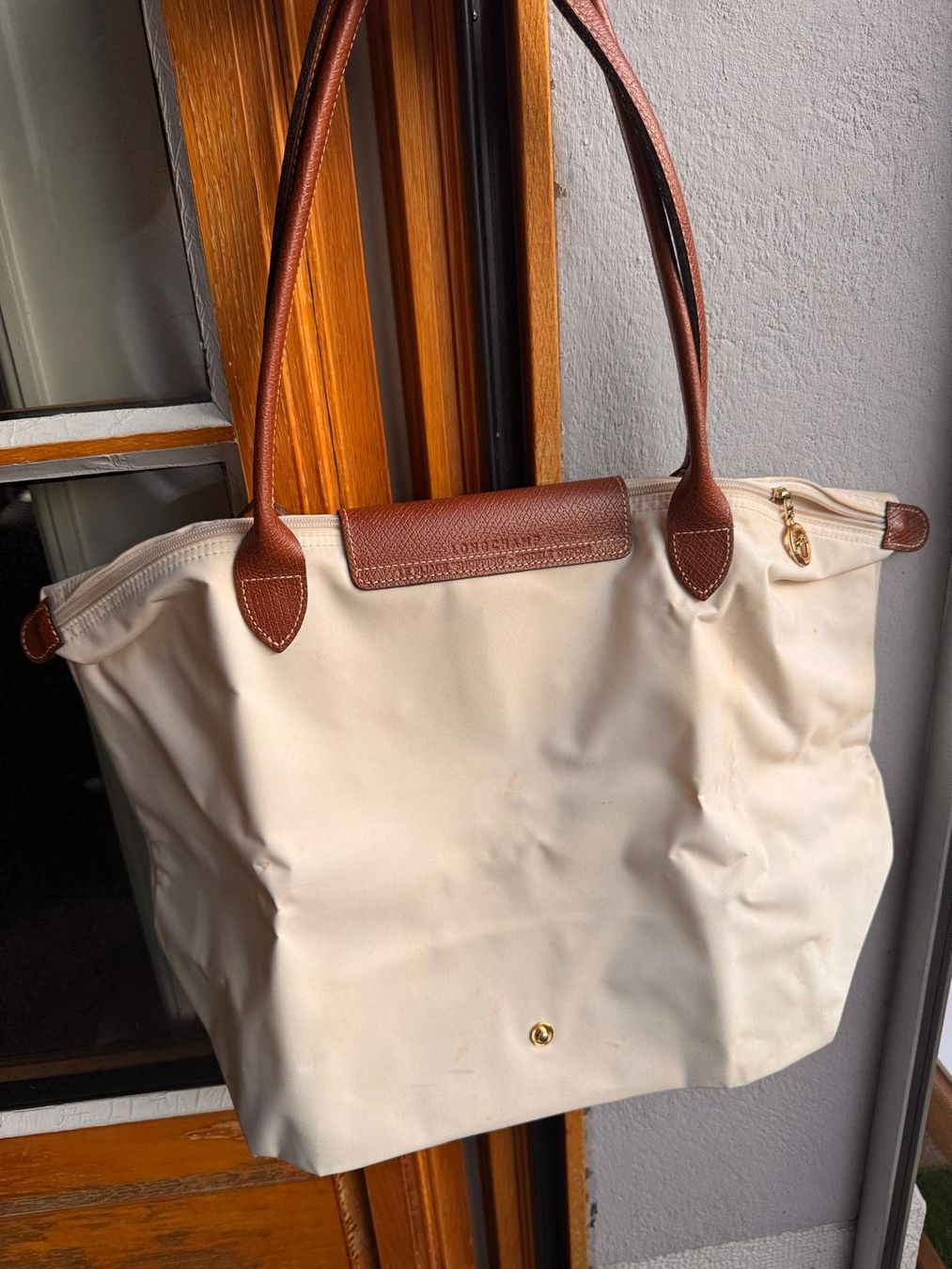 Longchamp Borse da donna: Sac Longchamp Pliage Beige Cuir Marron – Usato da Genève venduto da lailas_things 6