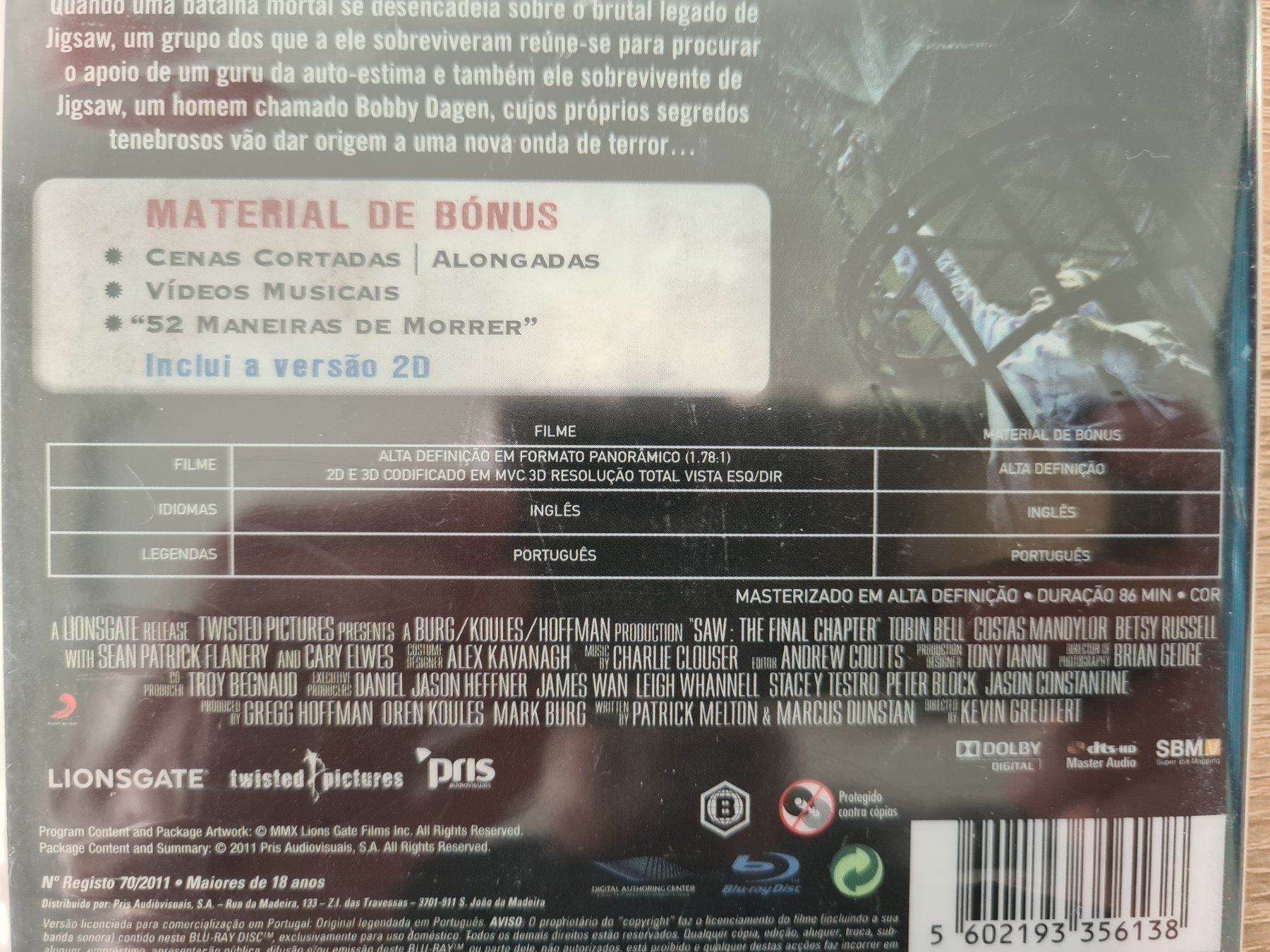 Tutti i DVDs: Saw 3D: The Final Chapter - Blu-ray – Usato da Carouge GE venduto da Franllo 3
