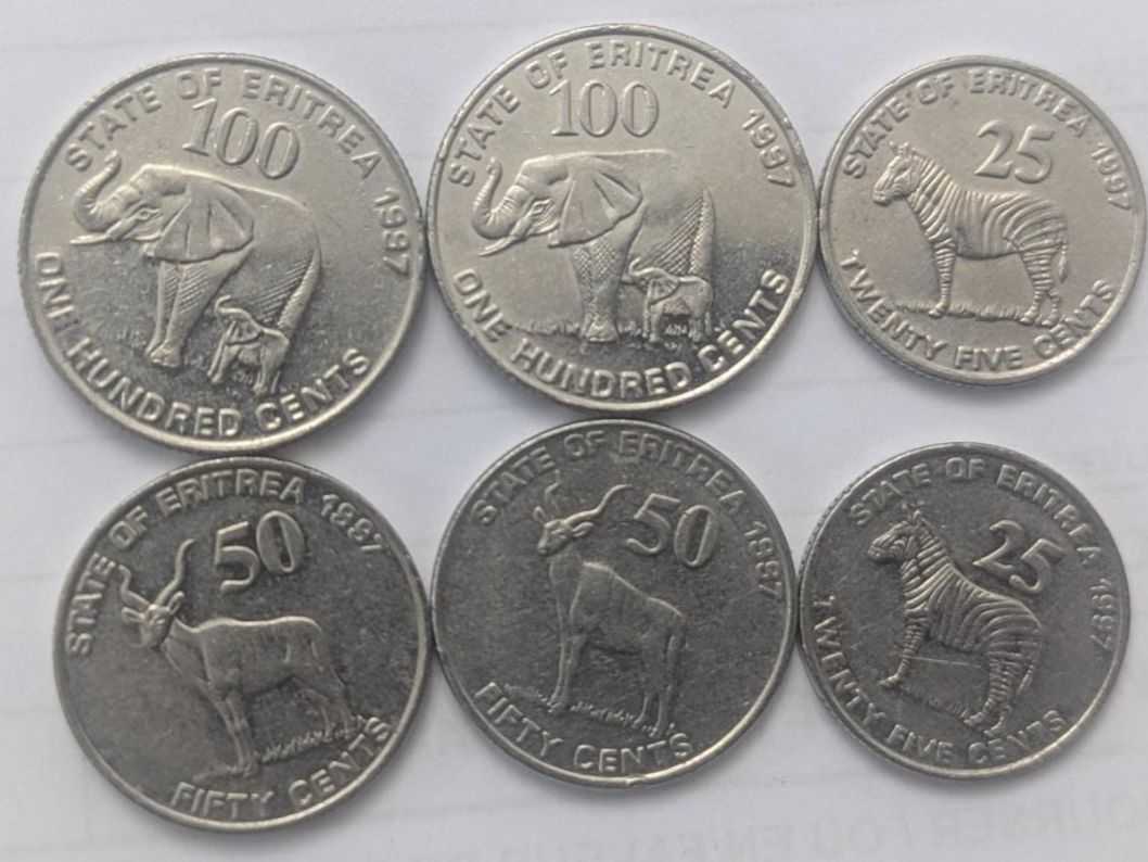 Tutti le monete: Erytrea circulating coins – Usato da Porrentruy venduto da jmbechir 1