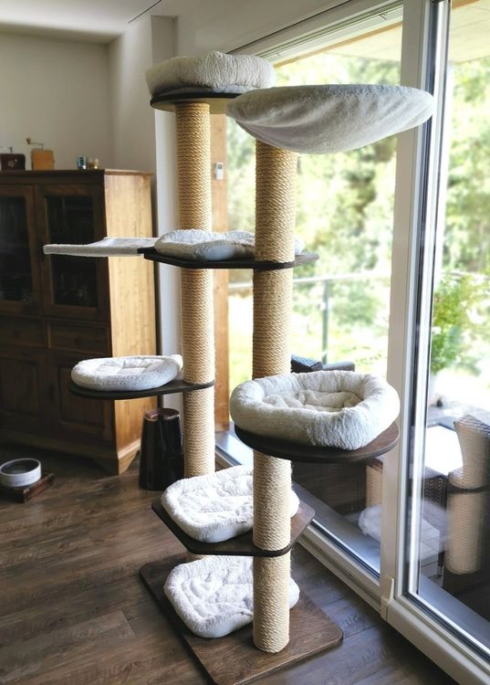 Kratzbaum Für Katzen AMZ_B08 – 81,3 Cm Hoch, Einfaches Kratzmöbel Mit Sisal