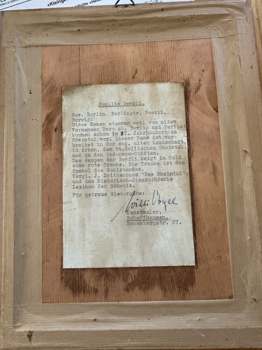 Foto & Immagini: Familienwappen Beerli – Usato da Nürensdorf venduto da Weima58 2
