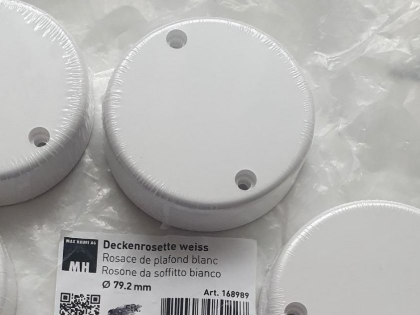 Spine: Max Hauri Deckenrosette d79.2x21mm Abdeckung – Nuovo e nell'imballaggio originale da Zürich venduto da eymen20