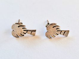 Sommerliche Ohrstecker mit Palmenmotiv Silber🌴