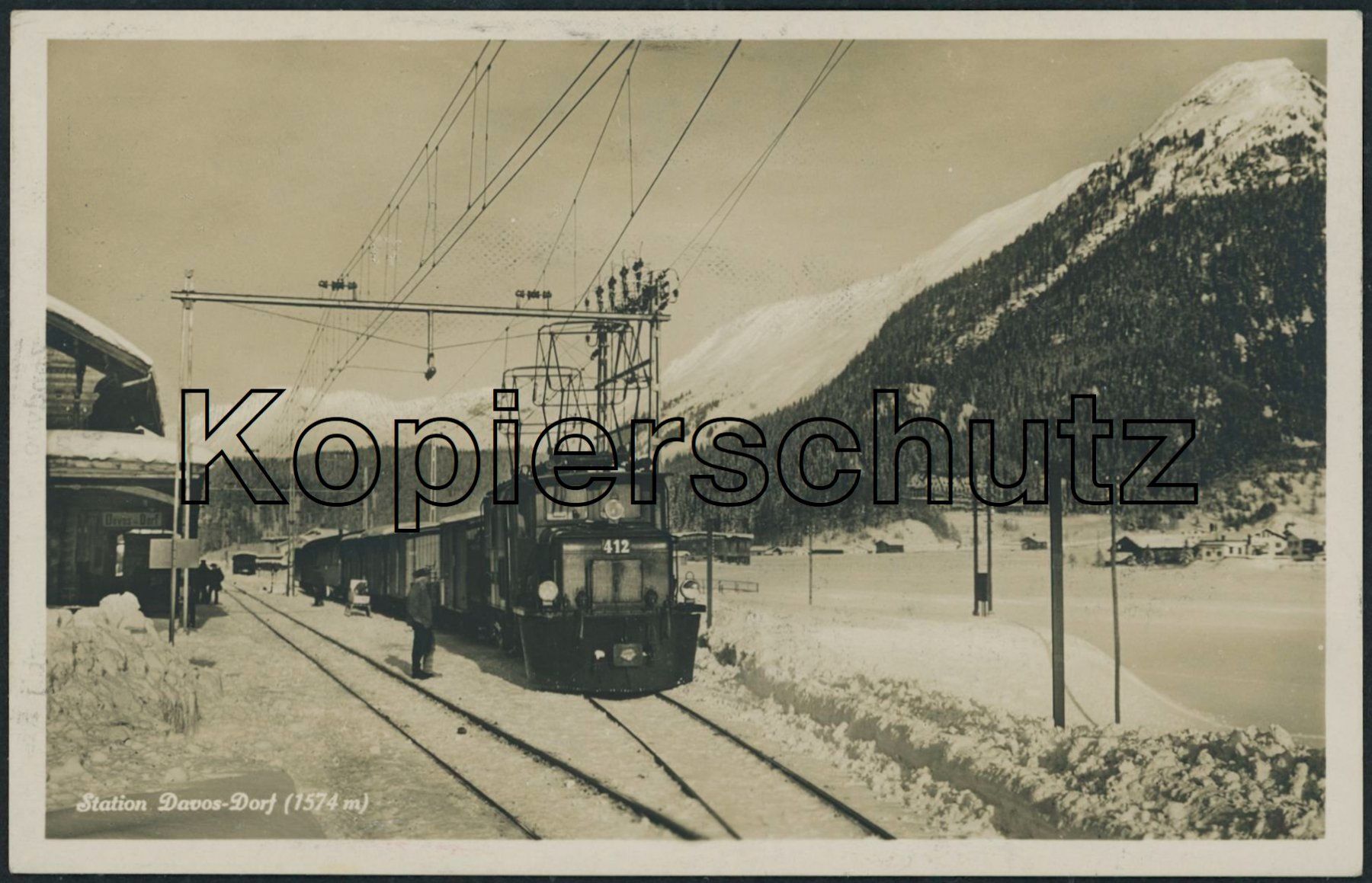 Cartoline postali: GRS Davos - Bahnhof - Rhätische Bahn RhB – Nuovo (secondo la descrizione) da Schindellegi venduto da leecollect
