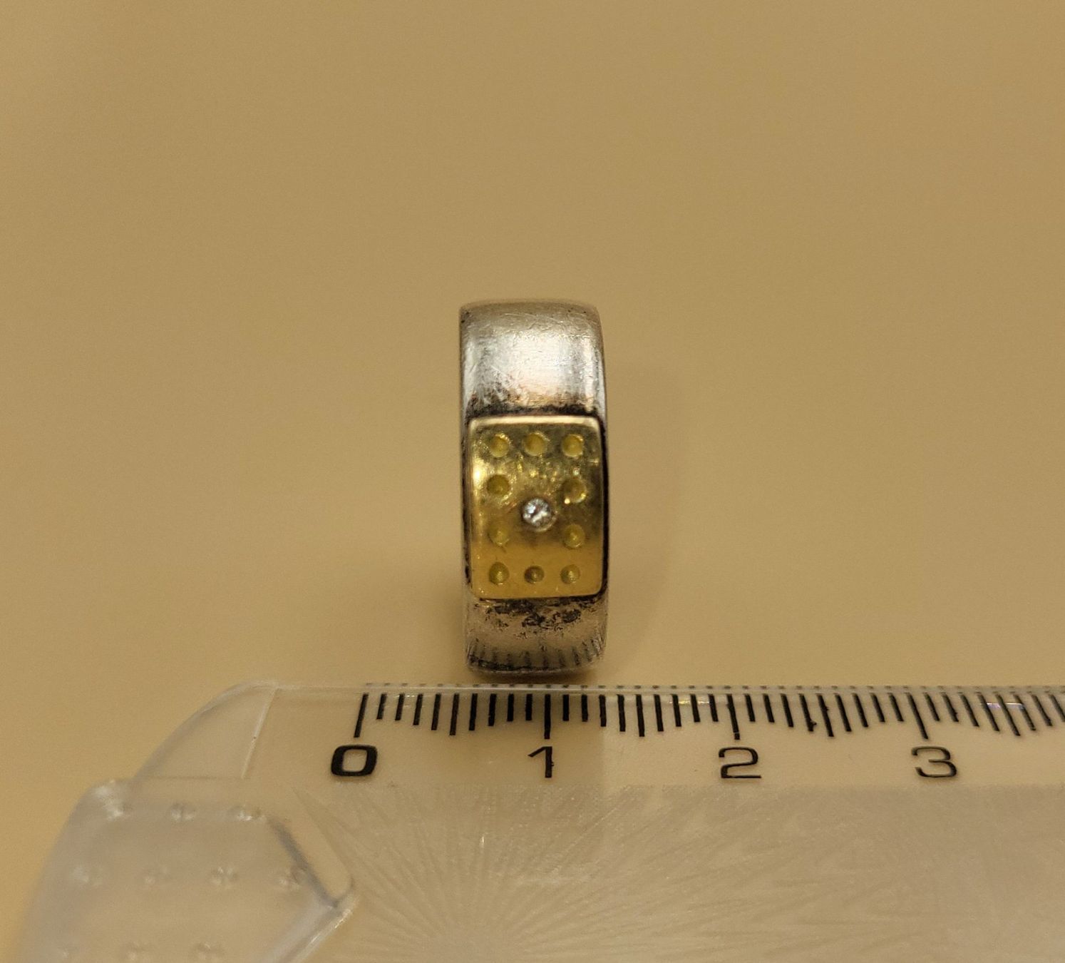 Anelli: 18 Karat 750 Gold/Silber Ring Mit Diamant – Usato da Wald ZH venduto da SwissPawnshop 2