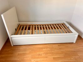 Tagesbett mit Bettkasten Weiss 90x200 cm guter Zustand