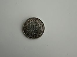 Pièce de monnaie suisse 1 Franc 1928 argent état usé