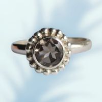 Rauch Quarz 925 Silber Ring