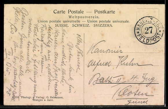 Cartoline postali: AK Wangen a. Aare, Aarebrücke – Usato da Berlin venduto da bartko-reher 1