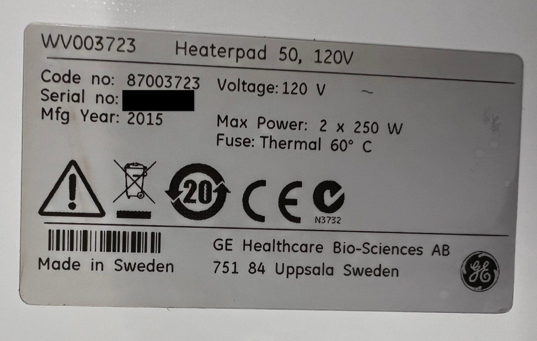 Tutte le macchine: GE Healthcare Wave Bioreactor System 20/50 EHT – Usato da Niederdorf venduto da LeptonAG_Labor 5