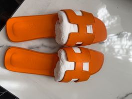 Hermès Oran Sandale in orange (selten)