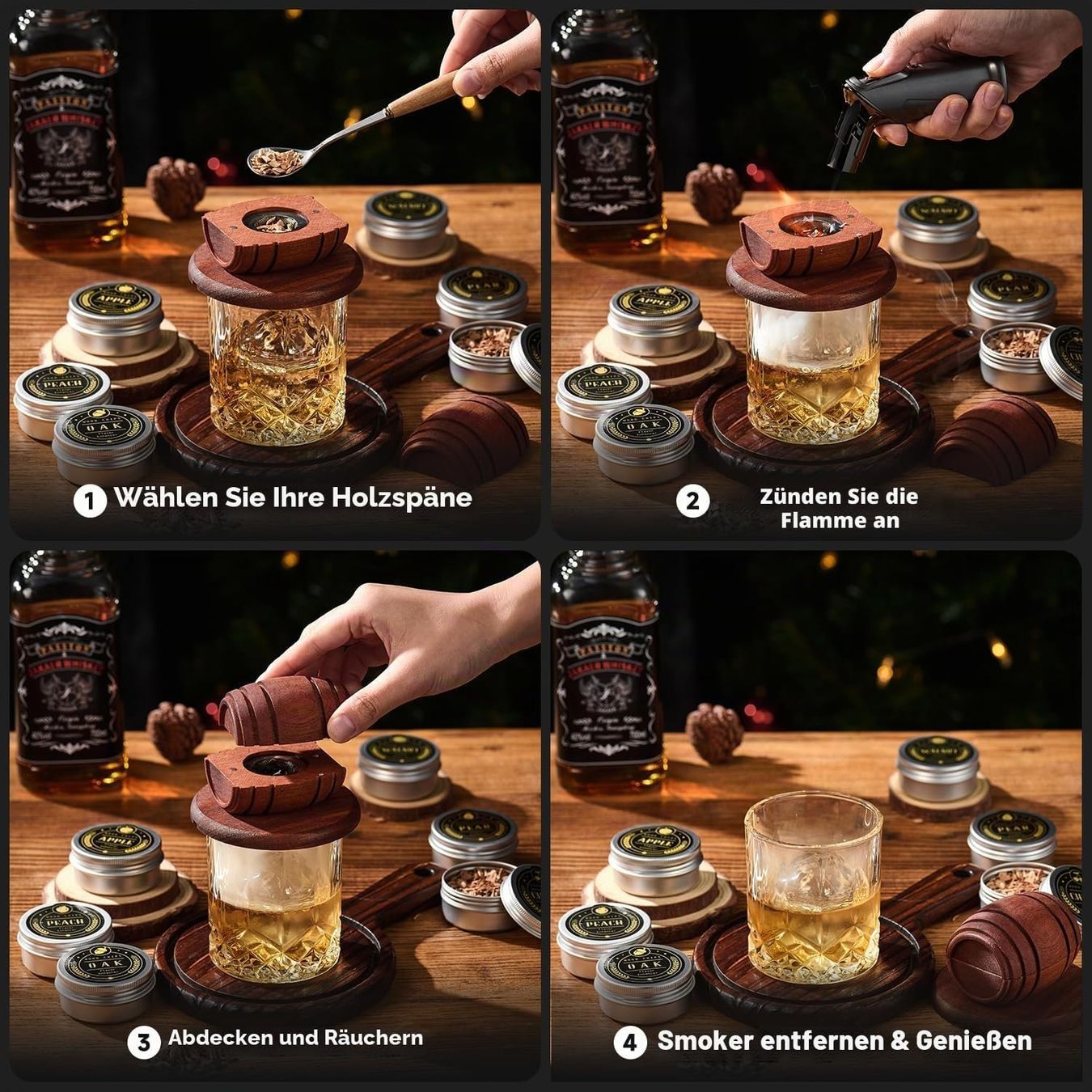 Bicchieri: Whiskey Smoker Kit Torch Wood Chips Glasses – Nuovo e nell'imballaggio originale da Schaffhausen venduto da her_zt65 7